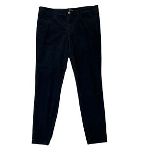 LOFT Women's Super Skinny Ankle Corduroy Pants Black Size 12
